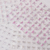 Bowknot Nail Stickers With Crystals, Bowknow Nail Decals